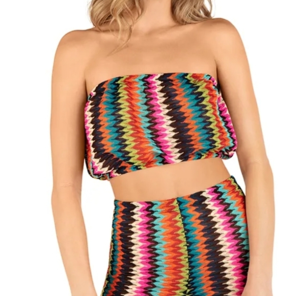 Hurley Chevron Strapless Tube Top: Multi Color: Size- XL